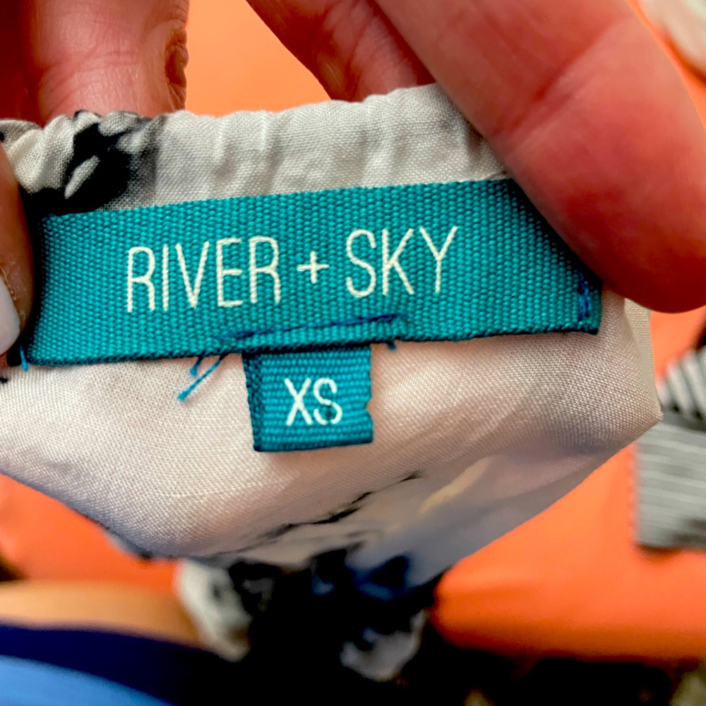 River and Sky flowy tie die dress
